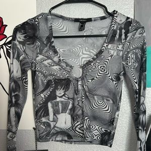 Small Mesh Anime Longsleeve